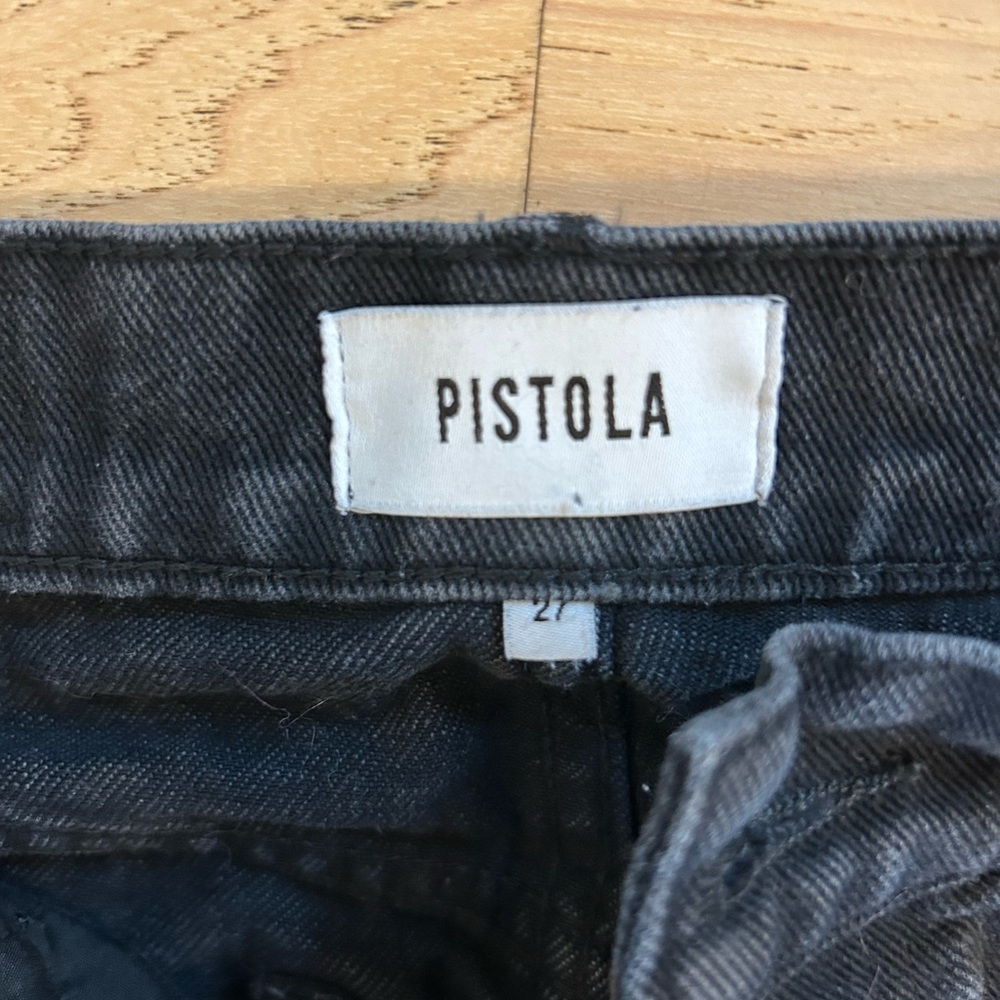 Pistola crop black denim size 27 - Picture 2 of 8